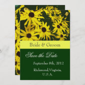 Save the Date, gelbe Blume Save The Date (Vorne/Hinten)