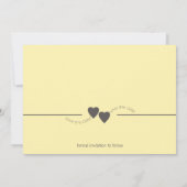 Save the Date Gelbe Herzen (Rückseite)