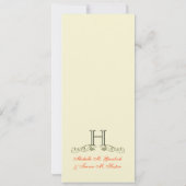 Save the Date - Gelbe Mandarine Blumenkohl Foto (Rückseite)