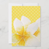 Save The Date | Gelbe tropische Blume Hochzeit (Rückseite)