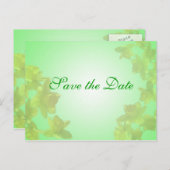 Save the Date, gelbe Tulpe-Blume Ankündigungspostkarte (Vorne/Hinten)