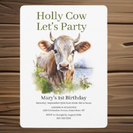 Save the Date geliebte Kuh 50. Geburtstag Einladung