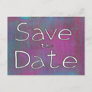 Save the Date gemalt Postkarte (individuell einste