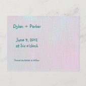 Save the Date gemalt Postkarte (individuell einste (Rückseite)