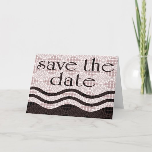 Save the Date: gemusterte Wellen: Ankündigung (Vorderseite)