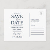 Save The Date | Georgia Einladungspostkarte (Rückseite)