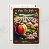 Save The Date | Georgien Einladung Postkarte (Vorne/Hinten)