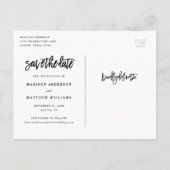 Save the Date gepinselte Postkarte (Rückseite)