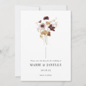 Save the Date gepresste Wildblume (Vorderseite)