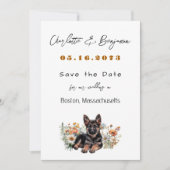 Save the Date German Shepherd Dog Wedding (Vorderseite)