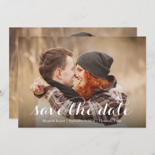 Save the Date geschrieben (Vorne/Hinten)