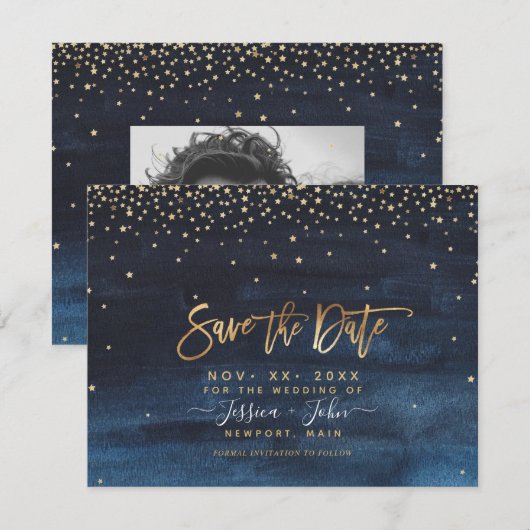 Save the Date, geschrieben in den Sternen Date (Vorne/Hinten)