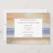 Save the Date gestrichene Strandlandschaft (Rückseite)