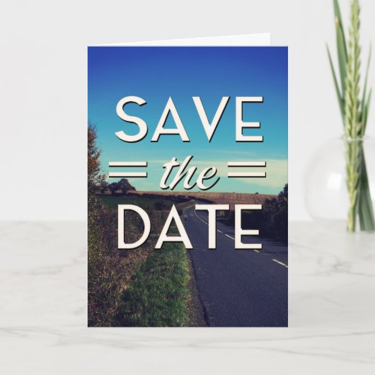 Save the Date gewellte Straße (Vorderseite)