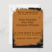 Save the Date gewollt Postkarte (Vorne/Hinten)