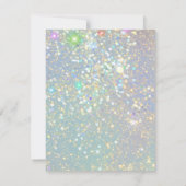 Save the Date Glam Holographic Glitzer Moderner (Rückseite)