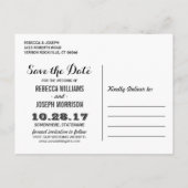 Save the Date - Glamour Gold Glitzer Glitzern Ankündigungspostkarte (Rückseite)