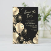 Save the Date glamouröser 50. Geburtstag Einladung (Stehend Vorderseite)