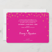 SAVE THE DATE Glitzer Konfetti fuschia rosa (Rückseite)