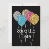 Save the Date Glitzern Birthday Party (Vorderseite)