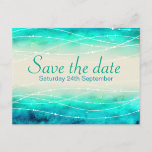 Save the Date glitzernde Hochzeiten Ankündigungspostkarte