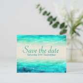 Save the Date glitzernde Hochzeiten Ankündigungspostkarte (Stehend Vorderseite)