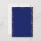 Save the Date Gold Confetti und Dark Blue (Rückseite)