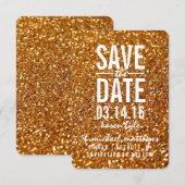 Save The Date | Gold Glitzer Fab II (Vorne/Hinten)