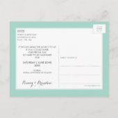 SAVE THE DATE Gold Glitzer Konfetti Trendminze Ankündigungspostkarte (Rückseite)