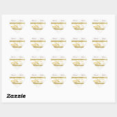 Save the Date Gold Glitzer Rings - Heftaufkleber Herz-Aufkleber (Blatt)