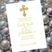 Save the Date Gold kreuzen Farbdesign