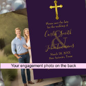 Save the Date Gold kreuzen jedes Farbwiedergabe-Fo