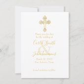 Save the Date Gold kreuzen jedes Foto zurück 8 (Vorderseite)