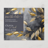 Save the Date Gold Leaf Impasto Noir Flyer (Vorne)
