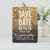 Save The Date | Gold Lit Nite Fab (Stehend Vorderseite)