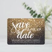 Save The Date | Gold Lite Nite Glitzer Fab II (Stehend Vorderseite)