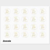 Save The Date | Gold Script Wedding Sticker (Blatt)