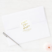 Save The Date | Gold Script Wedding Sticker (Umschlag)