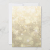 Save the Date Gold Sparkle Snowflake (Rückseite)