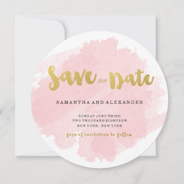 Save the Date Gold und Blush Circle