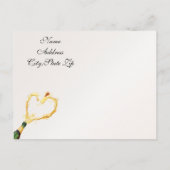 Save the Date Gold Zebra Streifen Postkarte (Rückseite)