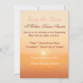 Save the Date – Golden Dawn | Elegant New Year or