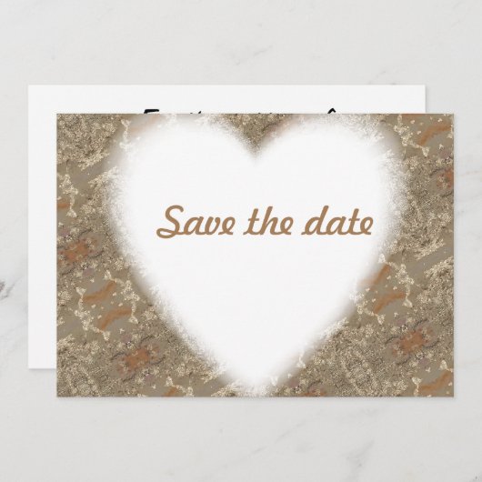 SAVE THE DATE GOLDEN PATTERN (Vorne/Hinten)