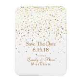 Save the Date Golden Stars Magnet (Vertikal)