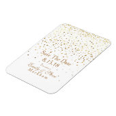 Save the Date Golden Stars Magnet (Linke Seite)