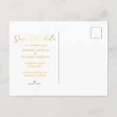 Save the Date goldene Hochzeit 3 Foto Collage Ankündigungspostkarte (Rückseite)