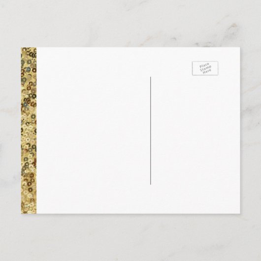 Save The Date | Goldene Sequenzen Ankündigungspostkarte (Rückseite)