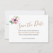 Save the Date goldfarbene Klassik Card (Vorderseite)