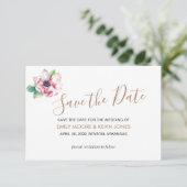 Save the Date goldfarbene Klassik Card (Stehend Vorderseite)