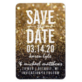 Save the Date - goldfarbenes Nite-Fab Magnet (Vertikal)